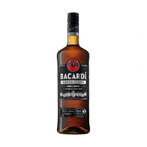 Bacardi Carta Negra 1L — dark rum with caramel and smoke — delivery in Dubai